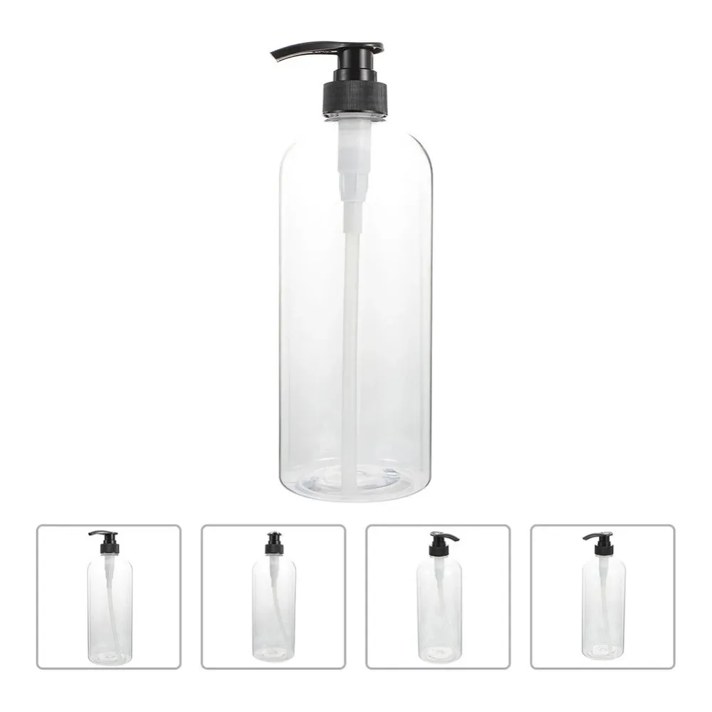 3pcs 500ml  Bathroom Home Bottles Soap Dispenser Shower Storage Transparent Container Cream Gel Holder Lotion Pump Empty Bottles