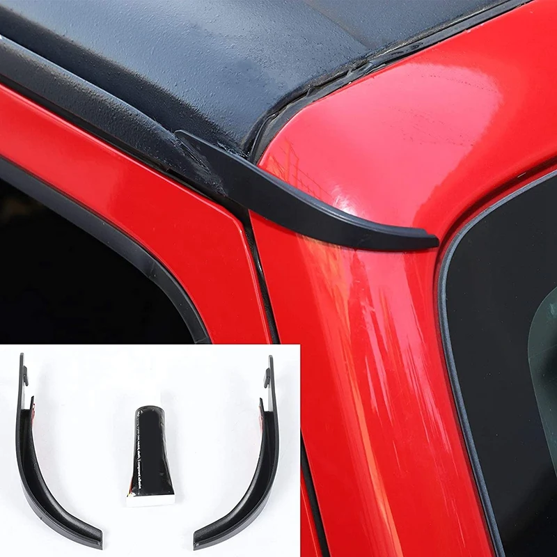 Hardtop Rain Diverters ABS Drip Rail Extension Rain Gutter Exterior Accessories For Jeep Wrangler JK JKU 2007-2017 2PCS