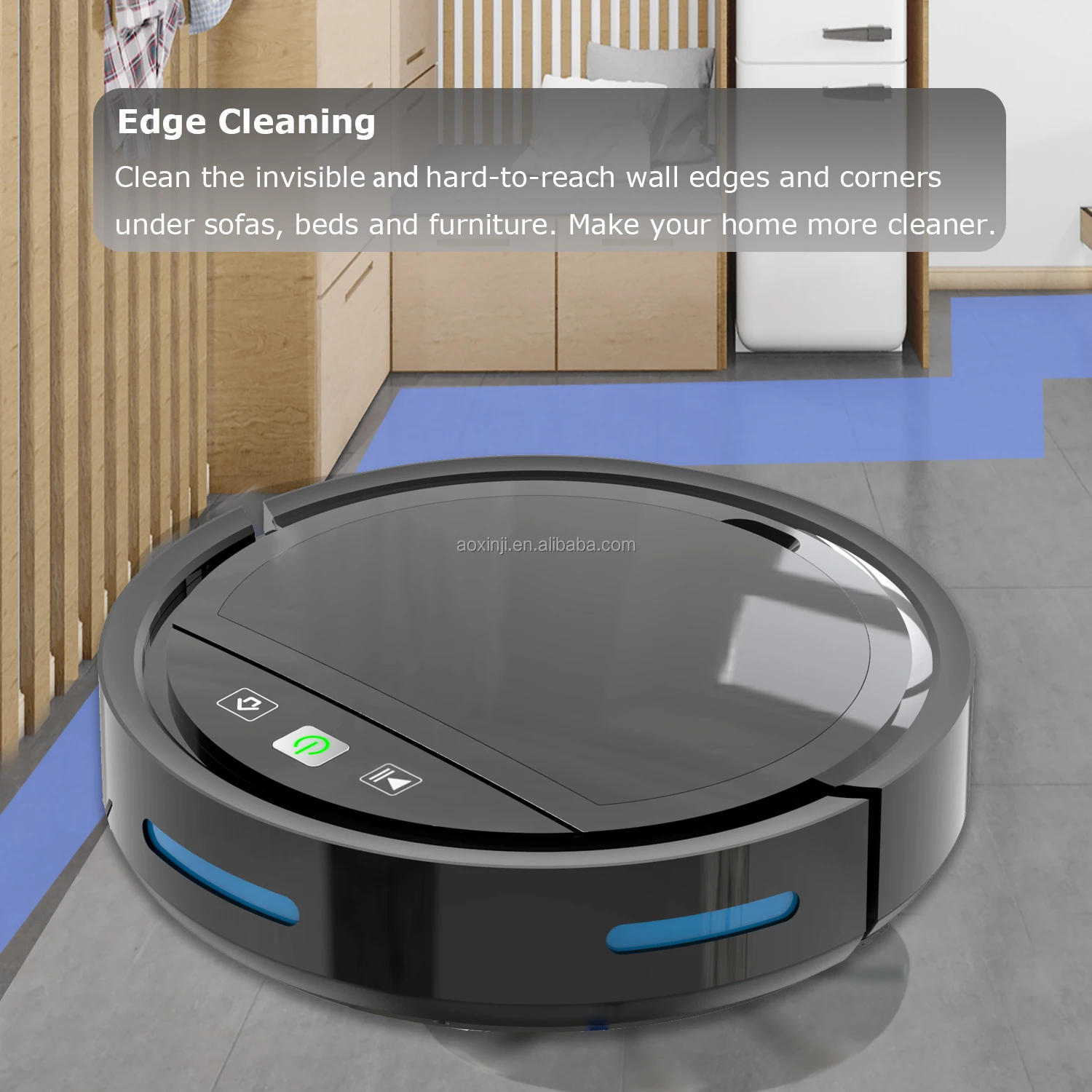 Hoge Kwaliteit Intelligente Floor Cleaning Smart Vegen Dweilen Robot Vacuüm Draagbare Home Stofzuiger Tuya Afstandsbediening