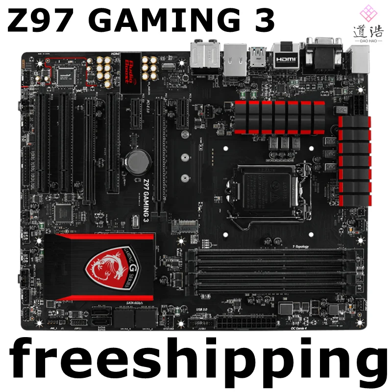 

For Z97 GAMING 3 Motherboard 32GB M.2 VGA DVI HDMI LGA 1150 DDR3 ATX Mainboard 100% Tested Fully Work