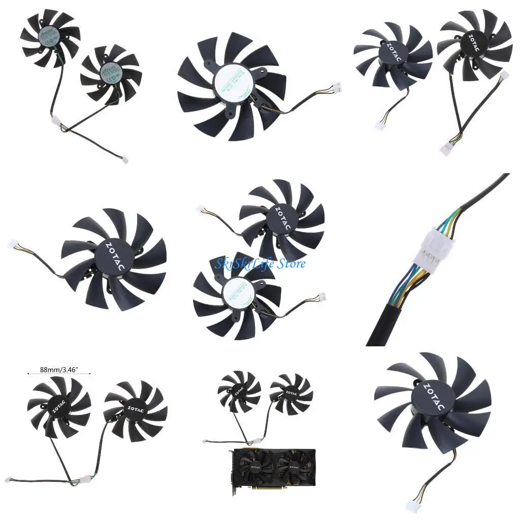 

E65E 88 мм GA92S2H 4PIN 12V Вентилятор VGA FAN FANCAR
