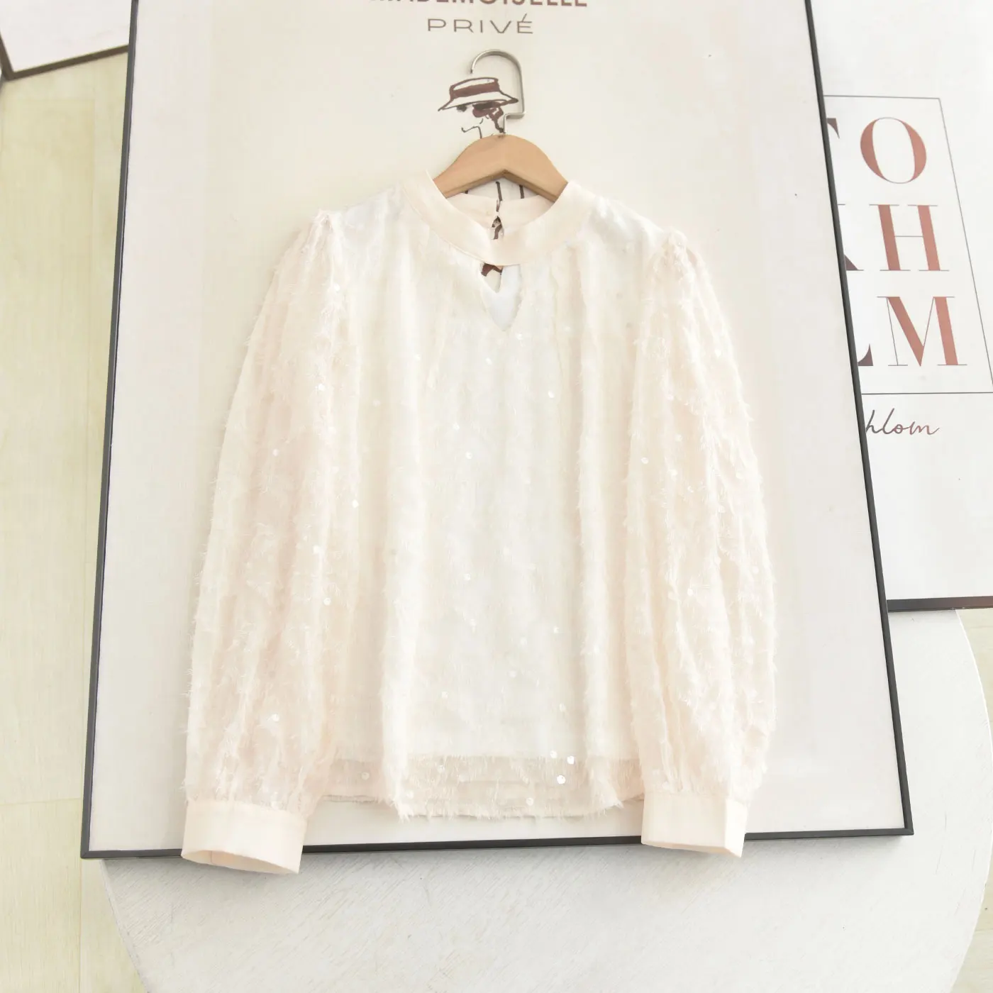 

Милый дизайн с кисточками, снижение возраста, универсальный женский топ irt, весна 2026, длинный топ с воротником-стойкой прямого кроя Sve