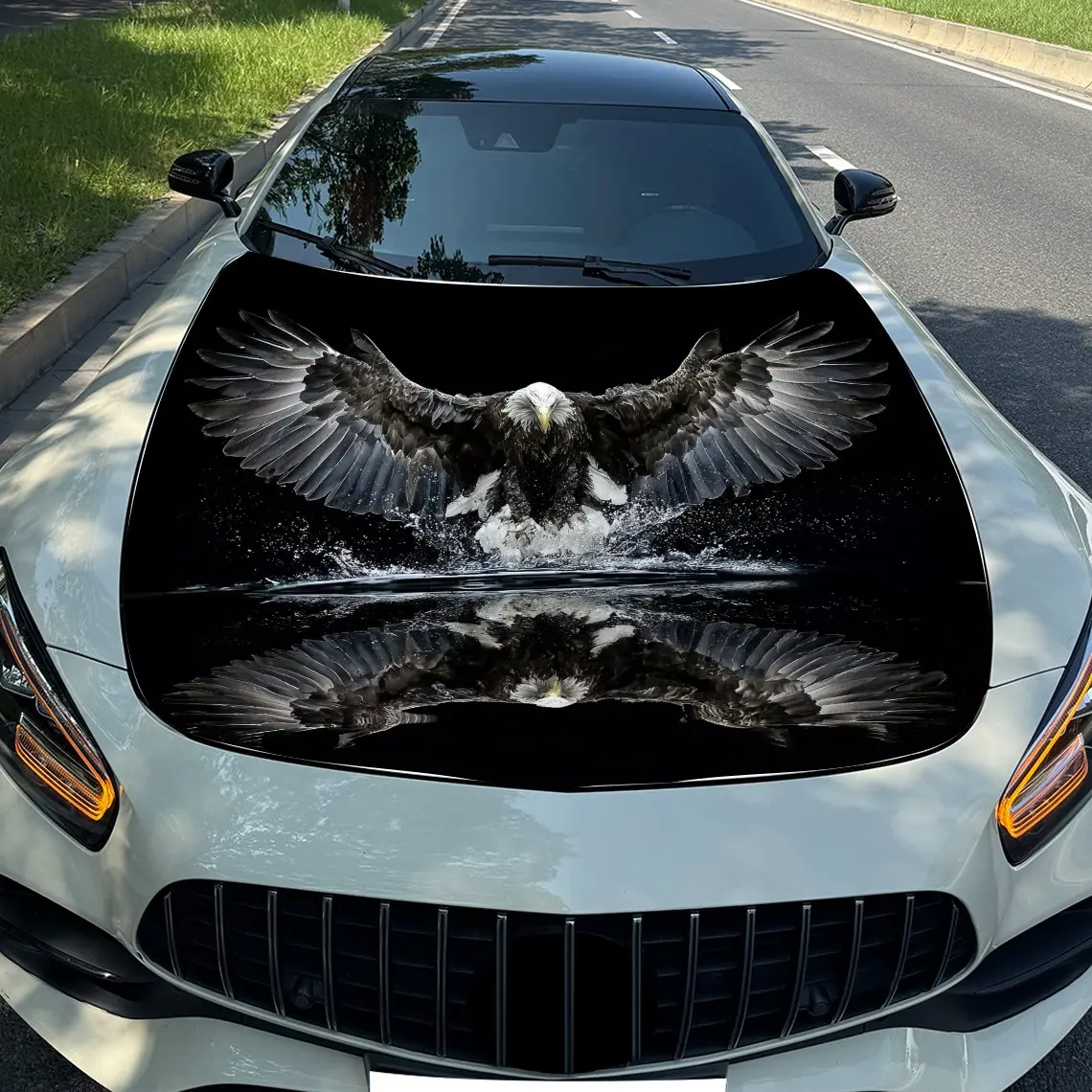 

Sea Eagle Car Hood Stickers,cool Patterns,packaging,car Modification Film,parts,accessories,personalized Decorative Car Stickers