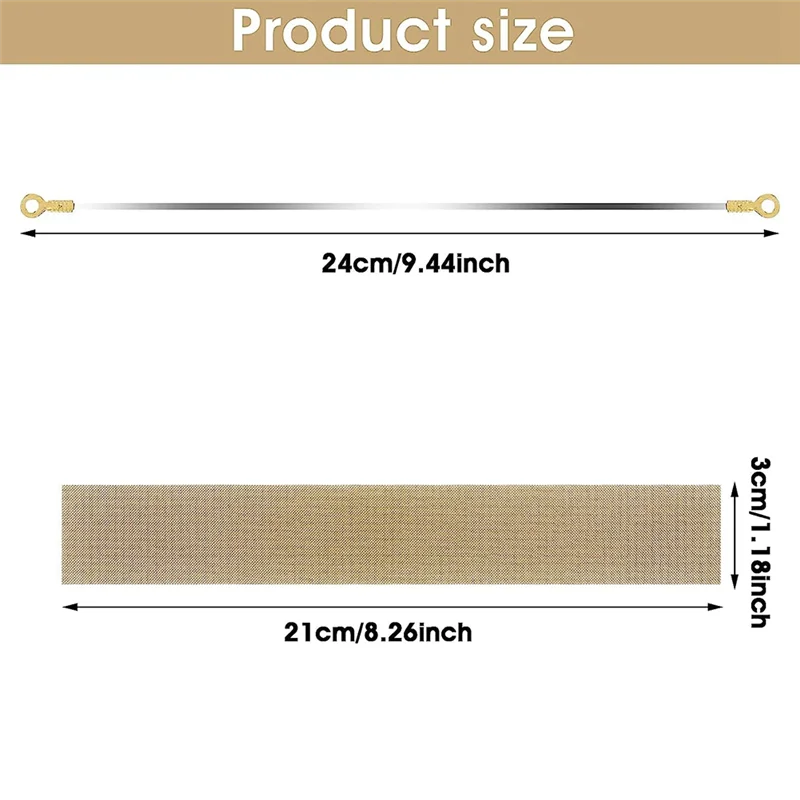 RISE 10 ชิ้น Impulse Sealer เปลี่ยนชิ้นส่วน 8 นิ้วความร้อนซีลแถบเปลี่ยนองค์ประกอบ Grip Impulse Sealer องค์ประกอบความร้อน