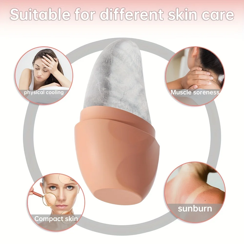 Ice Face Roller Ice Cube Beauty Massage Silicone Ice Mold for Eye Puffiness Ice Facial Roller Shrink Pores Reduce Swelling Gifts