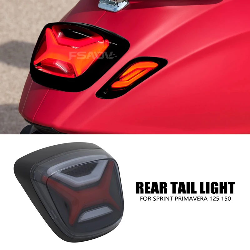 

Fit For Vespa Sprint150 Rear Tail Light Brake Blinker Stop Brake Lamp Primavera Sprint 150 Motorcycle Accessories Taillights