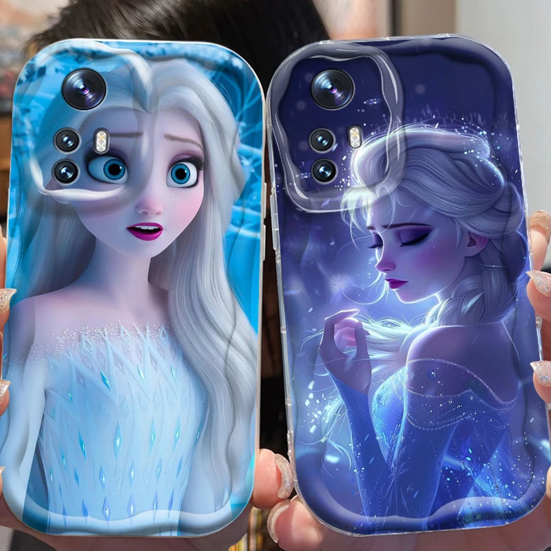 Disney Princess Elsa For Xiaomi Mi 14 12 12T 11 Lite Poco M6 X6 X5 X4 X3 M3 F4 Pro GT NFC 5G Wave Oil Funda Phone Case