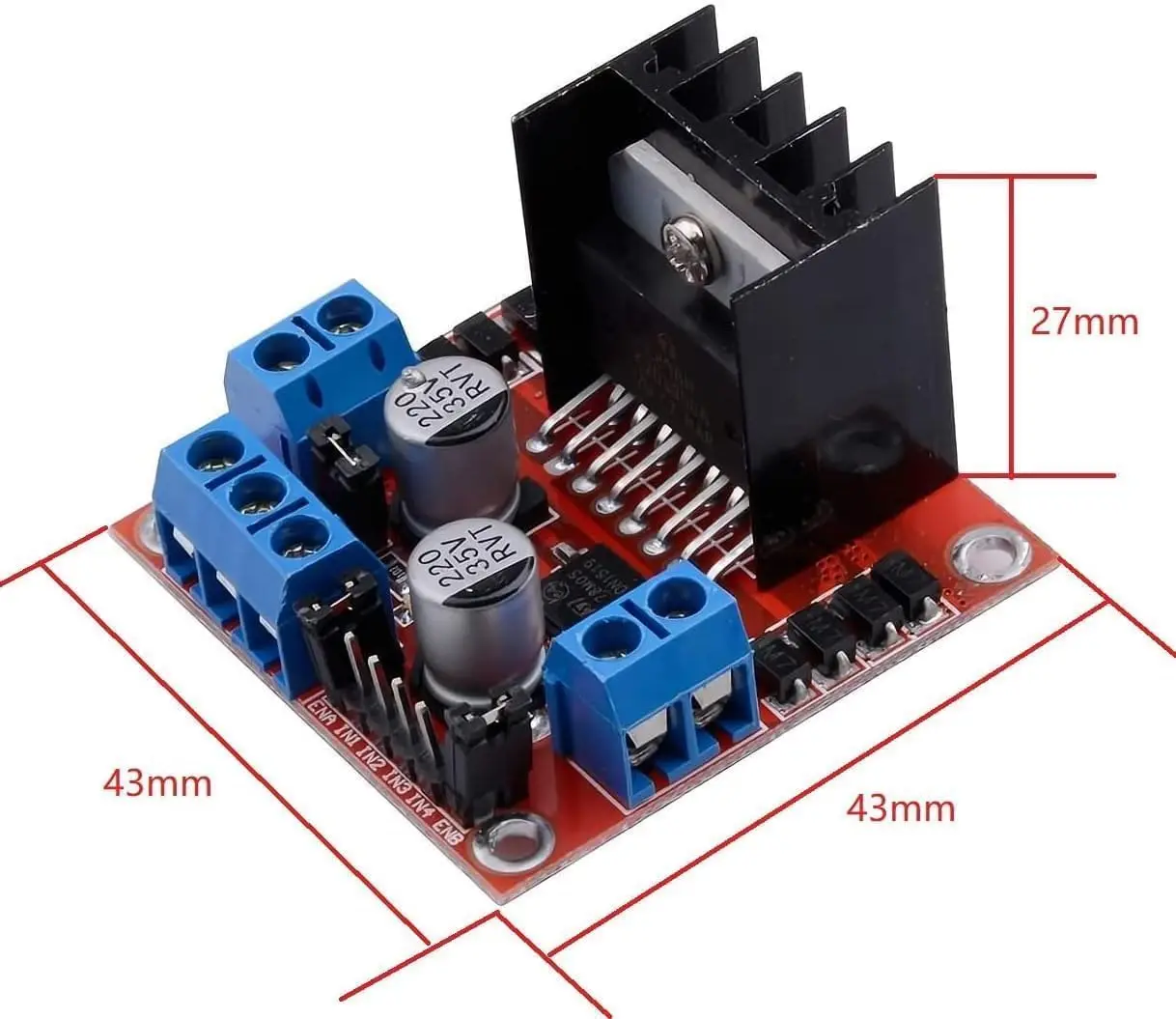 L298N Motor Driver Controller Board L298 Module For Arduino Dual H Bridge DC Stepper Motor Smart Car Robot