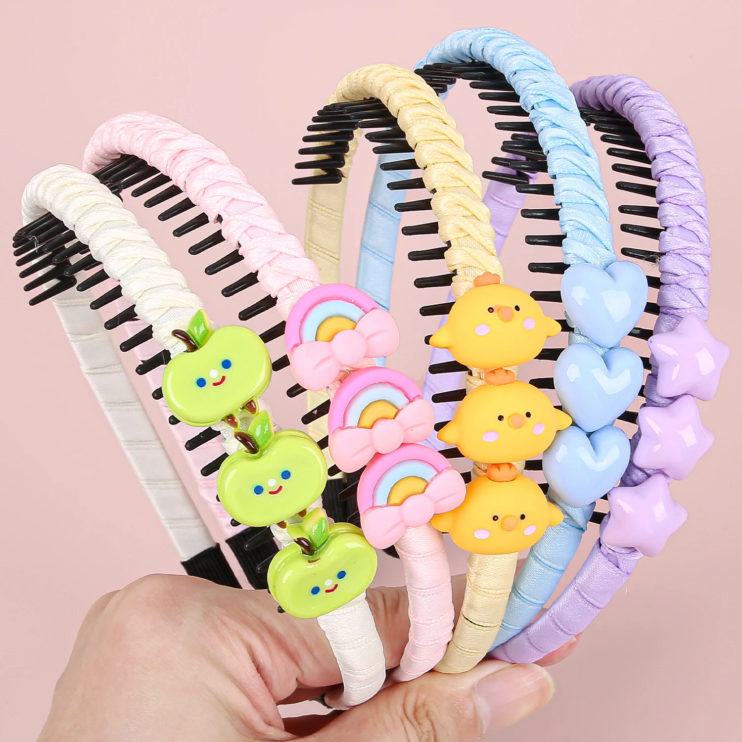 1/15pcs Girls Headband Cute Love Heart Toothed Hairbands Children Kids Lovely Hair Decorate Hair Hoops Fashion Hair Accessorie