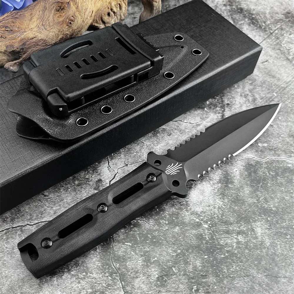 

Нож для выживания на открытом воздухе с фиксированным лезвием, нержавеющая сталь, 8Cr13Mov, лезвие G10, ручка для джунглей, кемпинга, охоты, режущие инструменты с ножнами