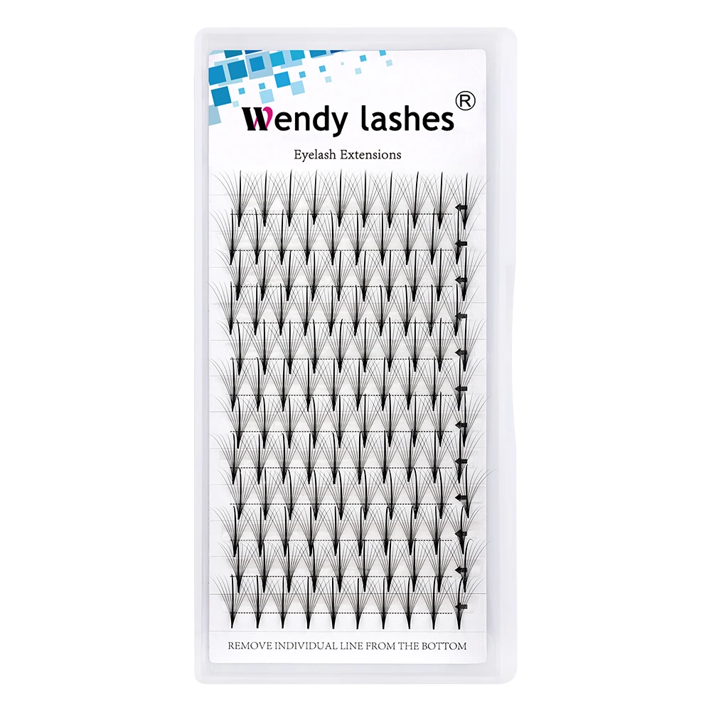 Wendy Lashes Wispy Premade Volume Fans 9D Individual Lashes Extension Pointy Stem Faux Mink Pre Made Russian Lashes