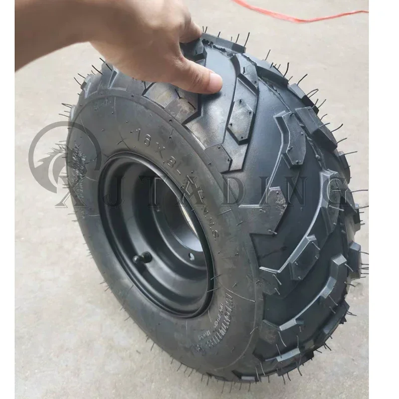 7 Inch Off-road Wheels 16x8-7 Tubeless Tire & Wheel Hub For ATV Buggy Golf Cart Lawn Mower Snow Plow Quad Bike Vacuum Tyre Parts