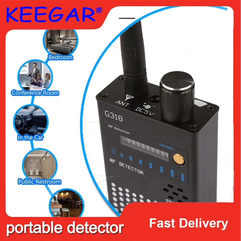 Anti-spy Hidden Camera Detector Device, Multi-function,2G GPS Blocker, Audio GSM, Bug Finder, GPS WiFi, Spy Gadgets, RF Detector