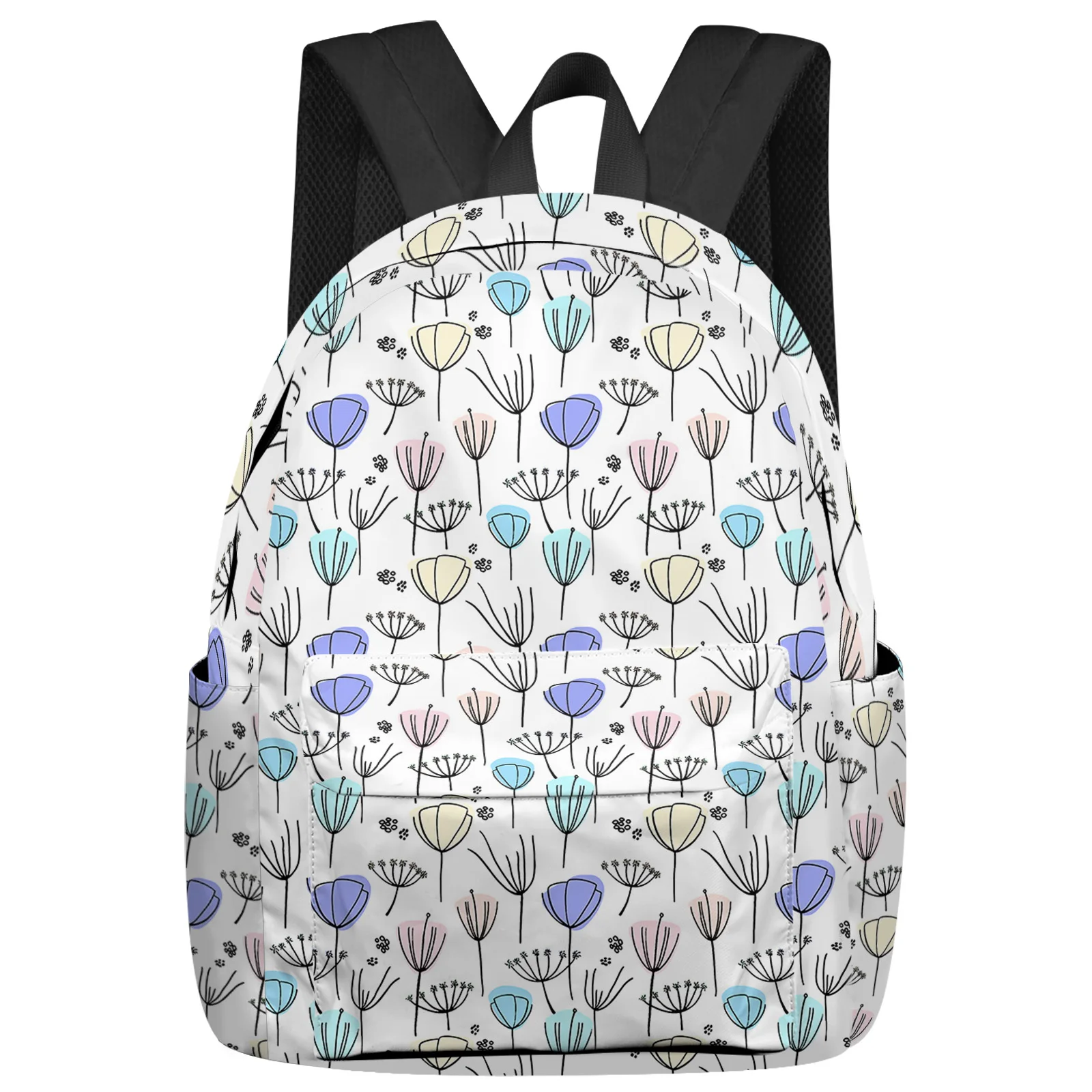 Flower Dandelion Tulip Student School Bags Laptop Custom Backpack For Men Women Female Travel Mochila