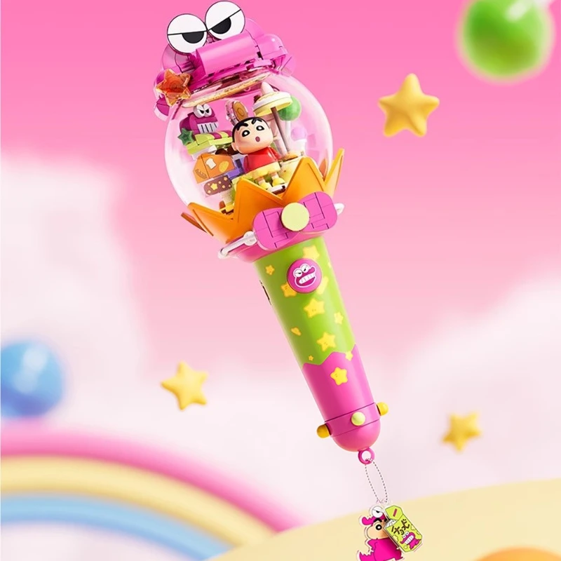 AREAX اللبنات تلوين شين تشان الطاقة الديناميكية دعم عصا سلسلة تجميعها لعبة نموذج حلية جمع هدية