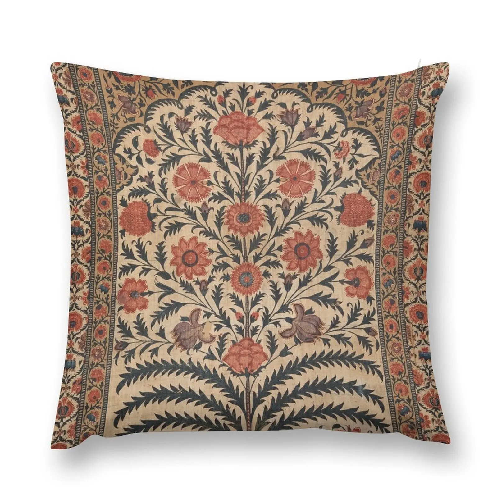 

Vintage Panel from a Tent Lining, India 1725–50 Throw Pillow Christmas Pillow Cases autumn pillowcase pillow