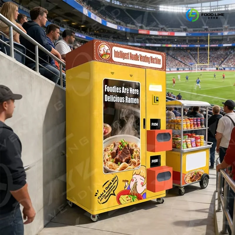 Custom Elevator Tea Hot Food Ramen Instant Touch Screen Japanese Pizza Cup Noodle Wifi Vending Machine Customized