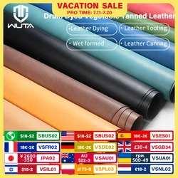 WUTA Full Grain Drum Dyed Vegetable Tanned Cowhide Skin Pre-cut Vachetta Leather Genuine Leather Craft Material DIY Bag Wallet