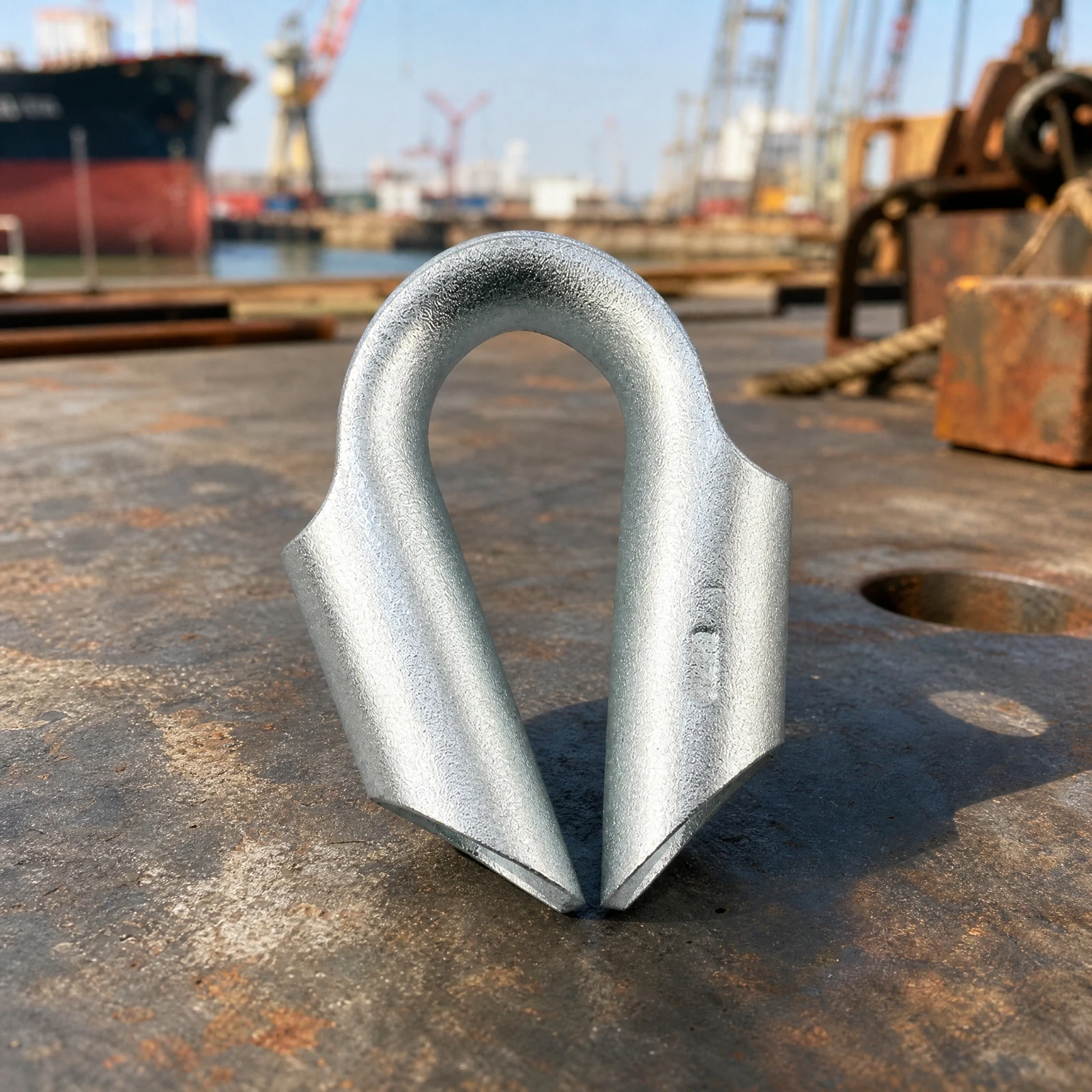 Cylindrical Wire-Rope Thimble Easy to Use Heart-Shaped Wire-Rope Thimble Hardware Fitting Compact Indoor Outdoor