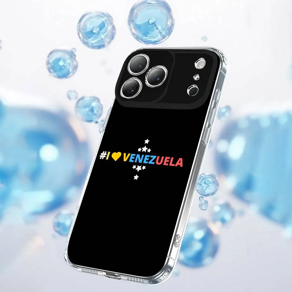 Venezuela Flag Logo Art Phone Case For iPhone 17,16,15,14,13,12,11,Plus,Pro,Max,Plus,E,Air,Mini Transparent Cover