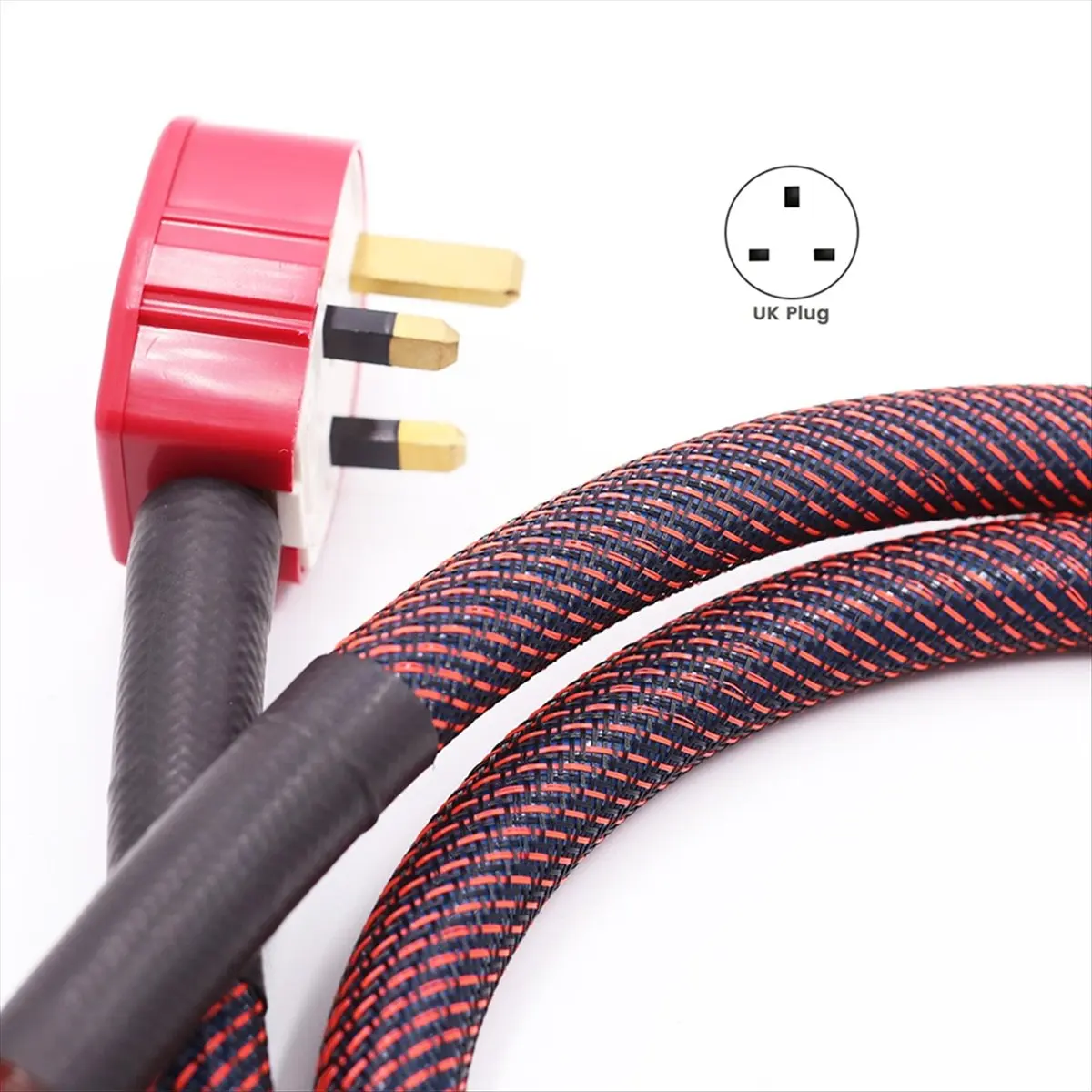 T1612C-Pure Copper Multi Conductor UK Power Cord Cable Audiophile Power Cable UK Mains Lead for 1m UK Plug HOT