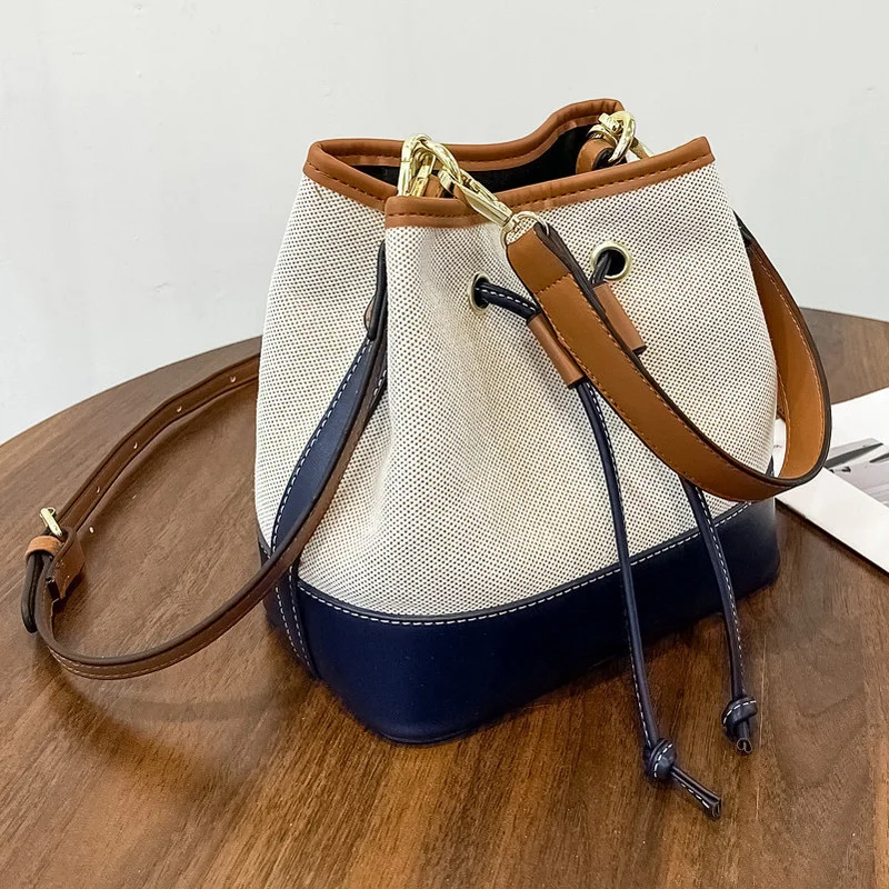 2022 New Korean Style Women Shoulder Bags Cute Tote Bag Ladies Bucket Crossbody Bag Fashion Wide Strap Handbag Сумка Женская