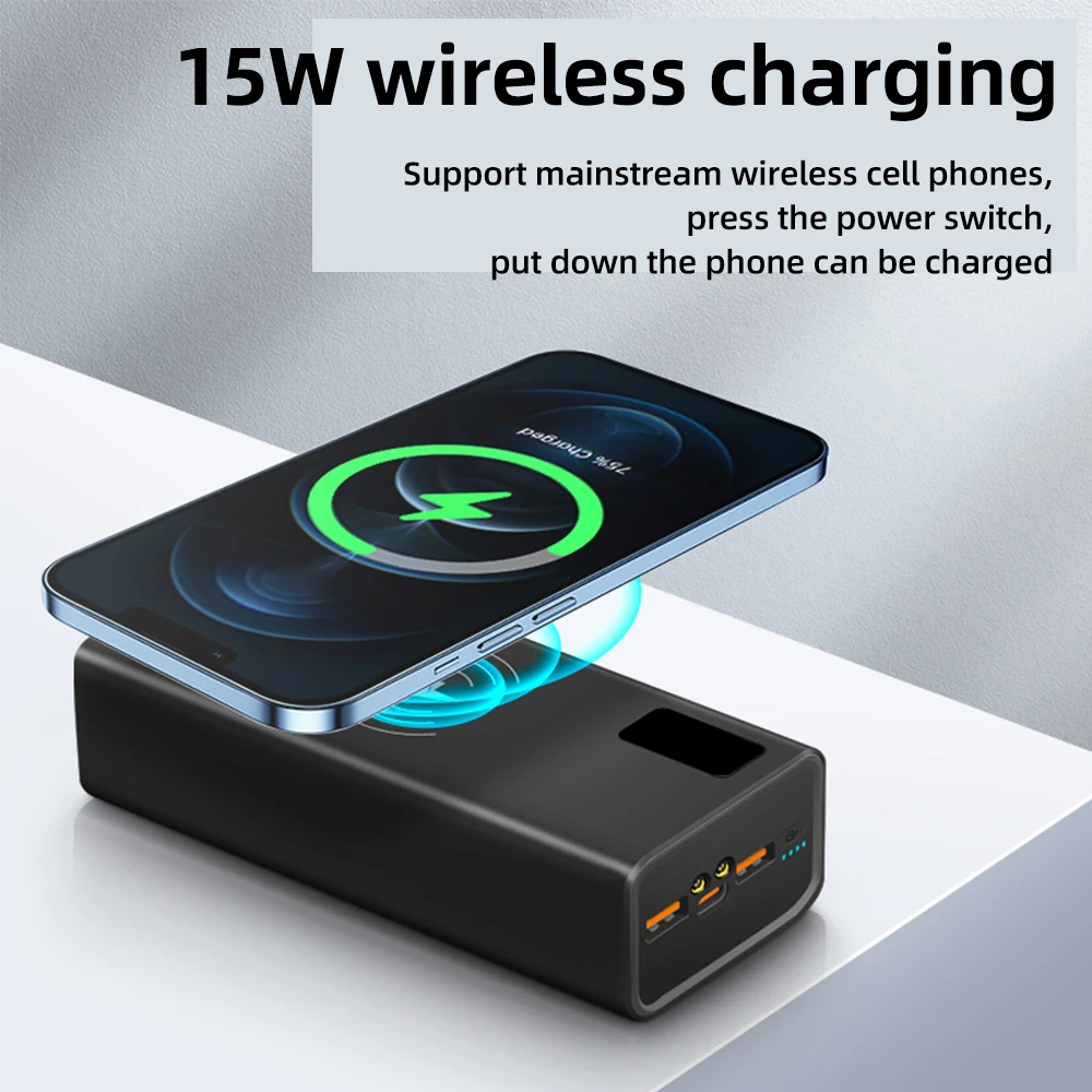 TwoWay PD65W 30000mah Charge LED Lighting Digital Screen High Compatibility PD QC SCP Charge Phone Laptop Fast Charge Power Bank