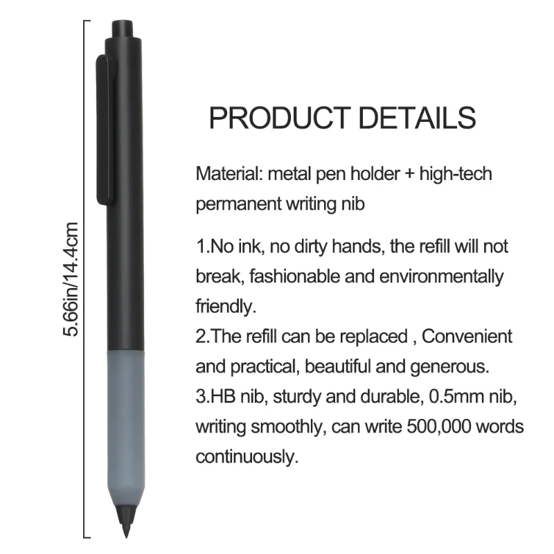 No Ink Eternal Pencil Unlimited Writing Office Stationery Durable Eco-friendly Inkless Pen Long-lasting Art Sketch Painting Tool