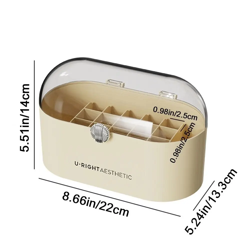 防水蓋付きの透明な収納ケース,口紅を整理するための大容量のプラスチック製デスクトップケース,20スロット