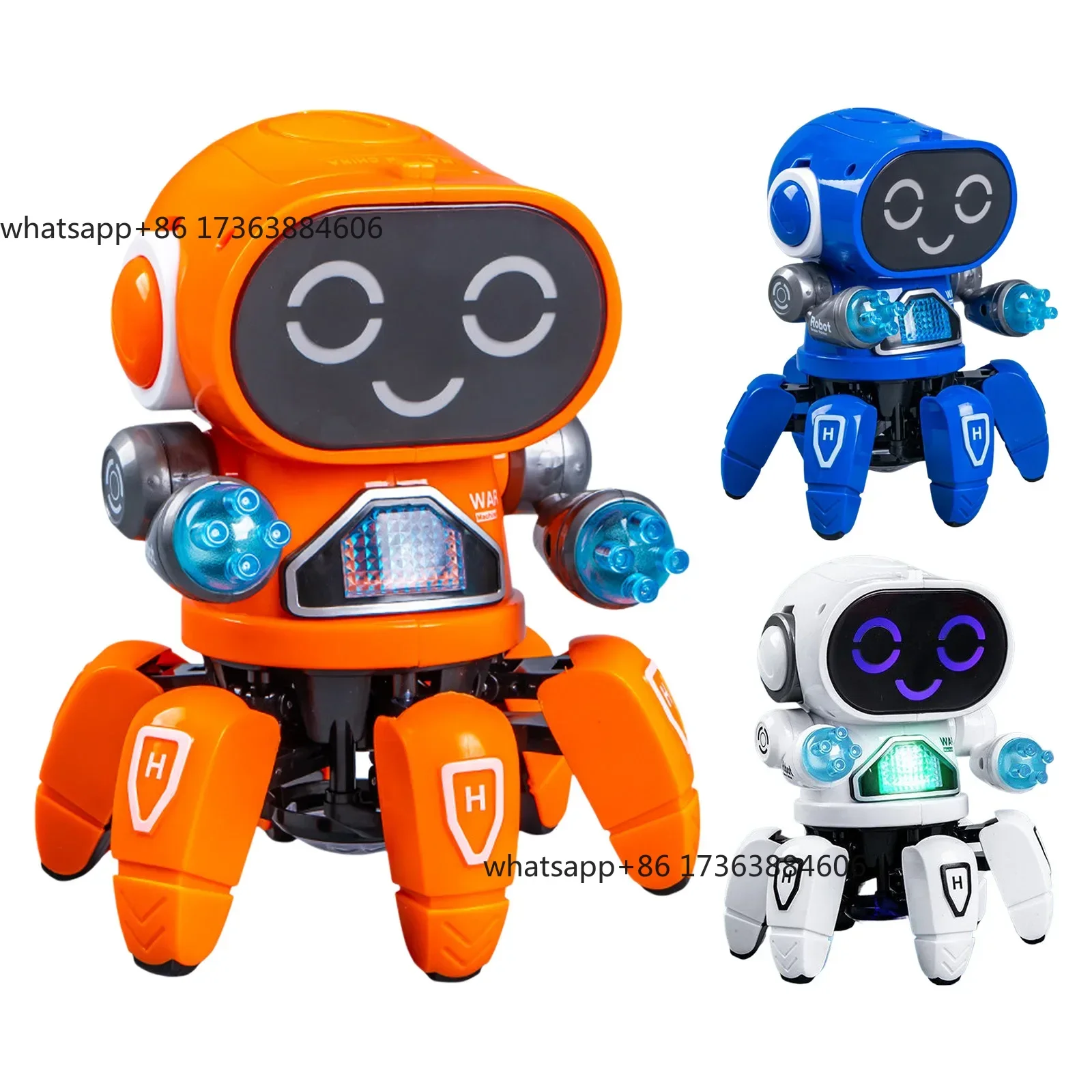 6-Claw Dancing Singing Robot Toy with Clear Sound Electric Smart Robots Flexible 90 Degree Arm Birthday Gifts for Boys and Girls