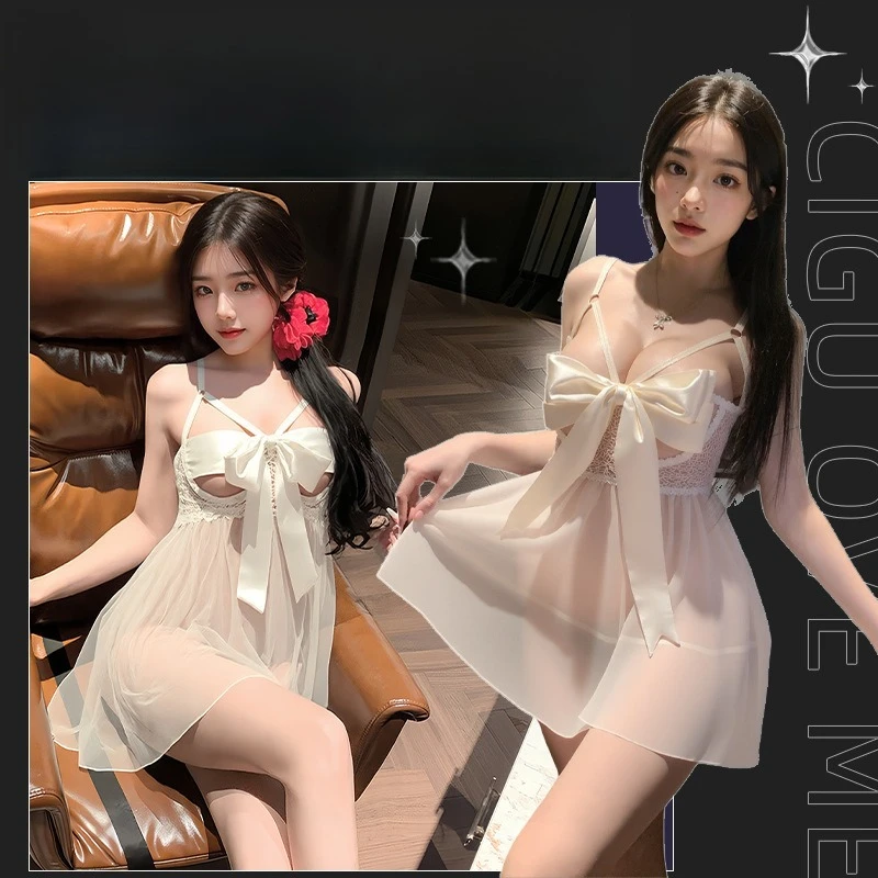 

Бюстгальтер с бантом, женское сексуальное женское белье, сексуальное нижнее белье, комплекты ночных рубашек, эротическое платье с обнаженной грудью, женское кружевное платье с горячим телом Badydoll, порно