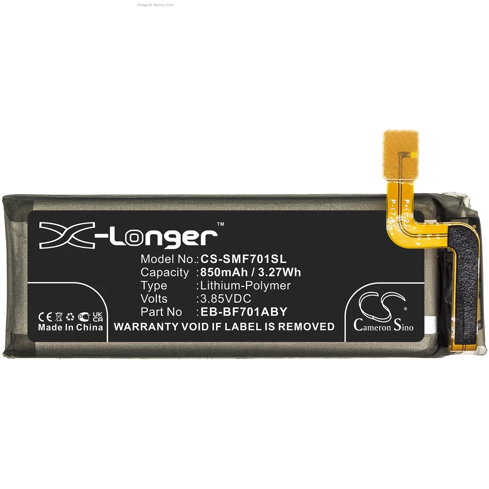 Batería de repuesto EB-BF701ABY 3.85V 850mAh para Samsung Galaxy Z Flip SM-F700J SM-F7000 F700N SM-F700U F700F 2