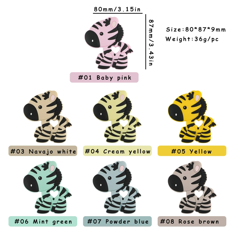 3PCS BIG Colorful Animal Silicone Pendant Monkey Deer Elephant Bird Zebra DIY Accessories for Jewelry Making Pendant Keychains