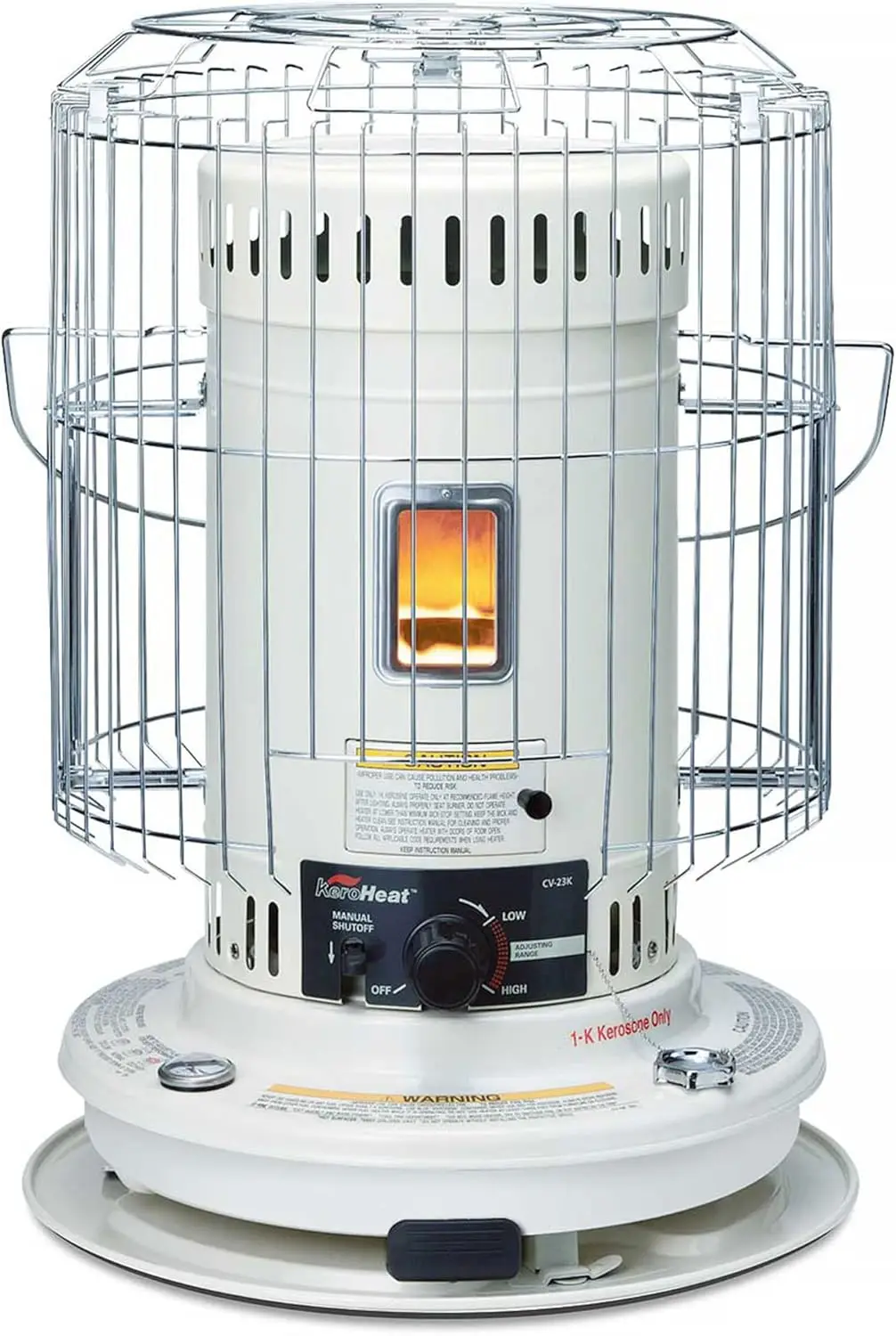 Outdoor Kerosene Heater, 23,500 BTU, Portable Use, White