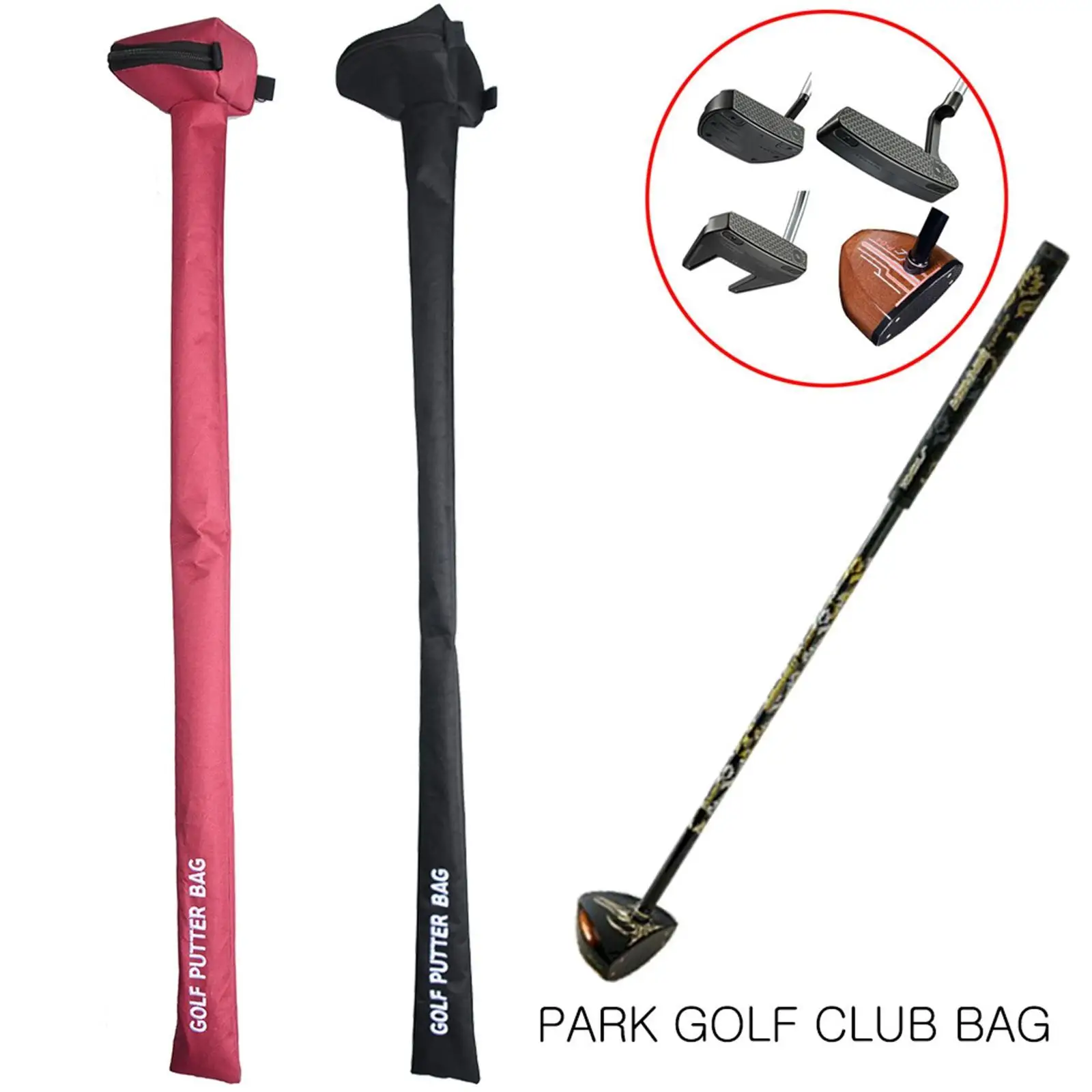 Golf Putter Bag Portable Canvas Club Protection Golf Case for Driving Range