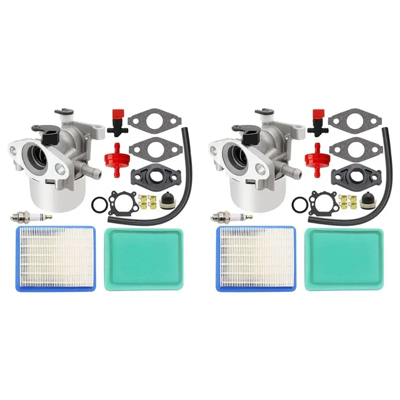 2X Carburetor For Briggs Stratton 799866 790845 799871 796707 Toro Carb (Carburetor With Air Filter Kit)