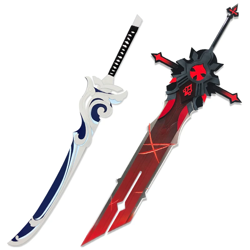 

Anime Cosplay Genshin Impact Wolf's Gravestone Diluc Ragnvindr Razor Weapon Props Long Sword Akuoumaru Two-handed Great Sword