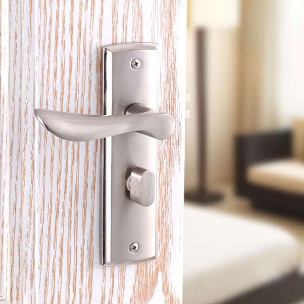 

Anti-Theft Door Lock Aluminum Alloy Mechanical Mute Handle Lock for Bedroom Bathroom Interior Door Security