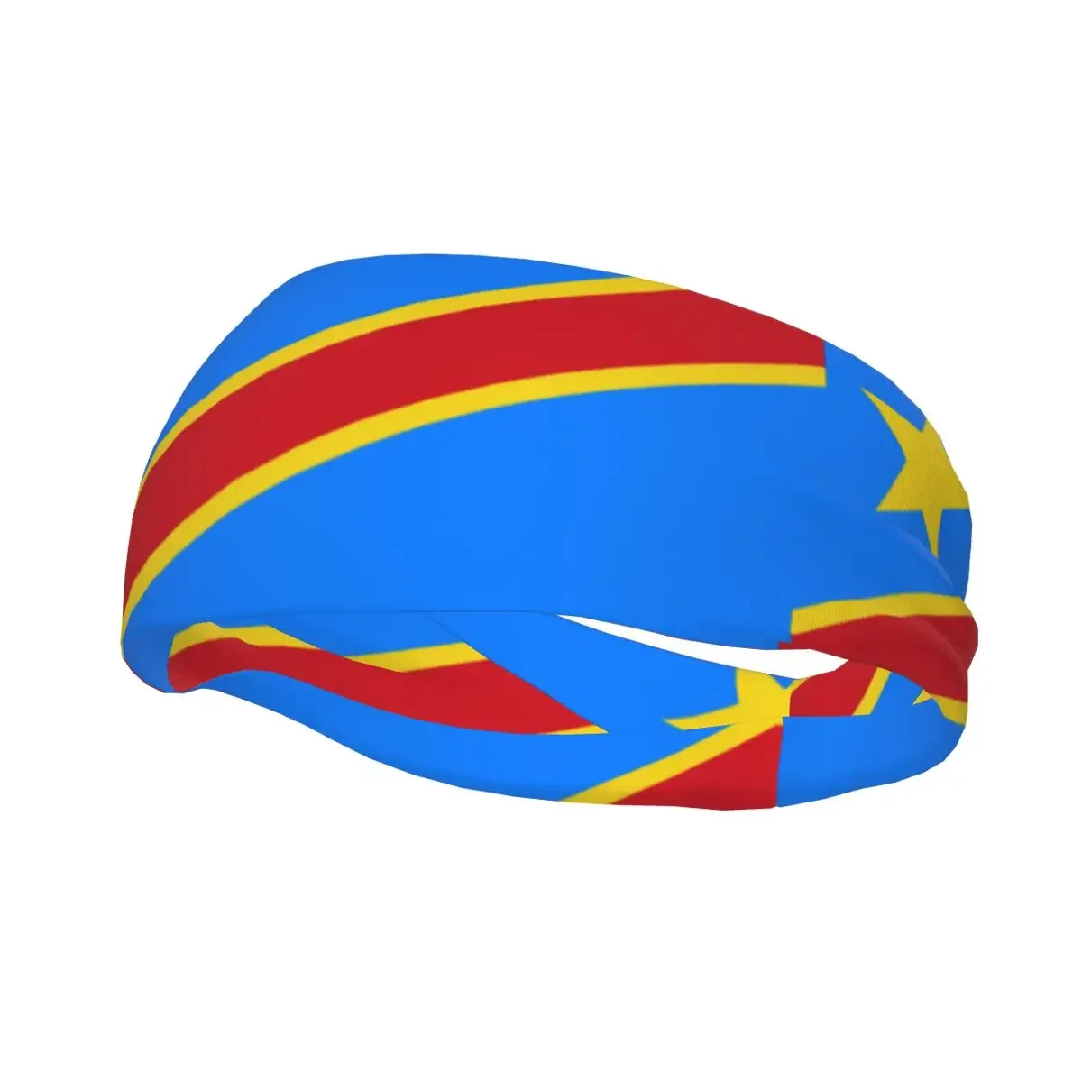 Headband Sports Yoga Fitness Stretch Sweatband Hair Band Elasticity Headband Democratic Republic Of The Congo Flag