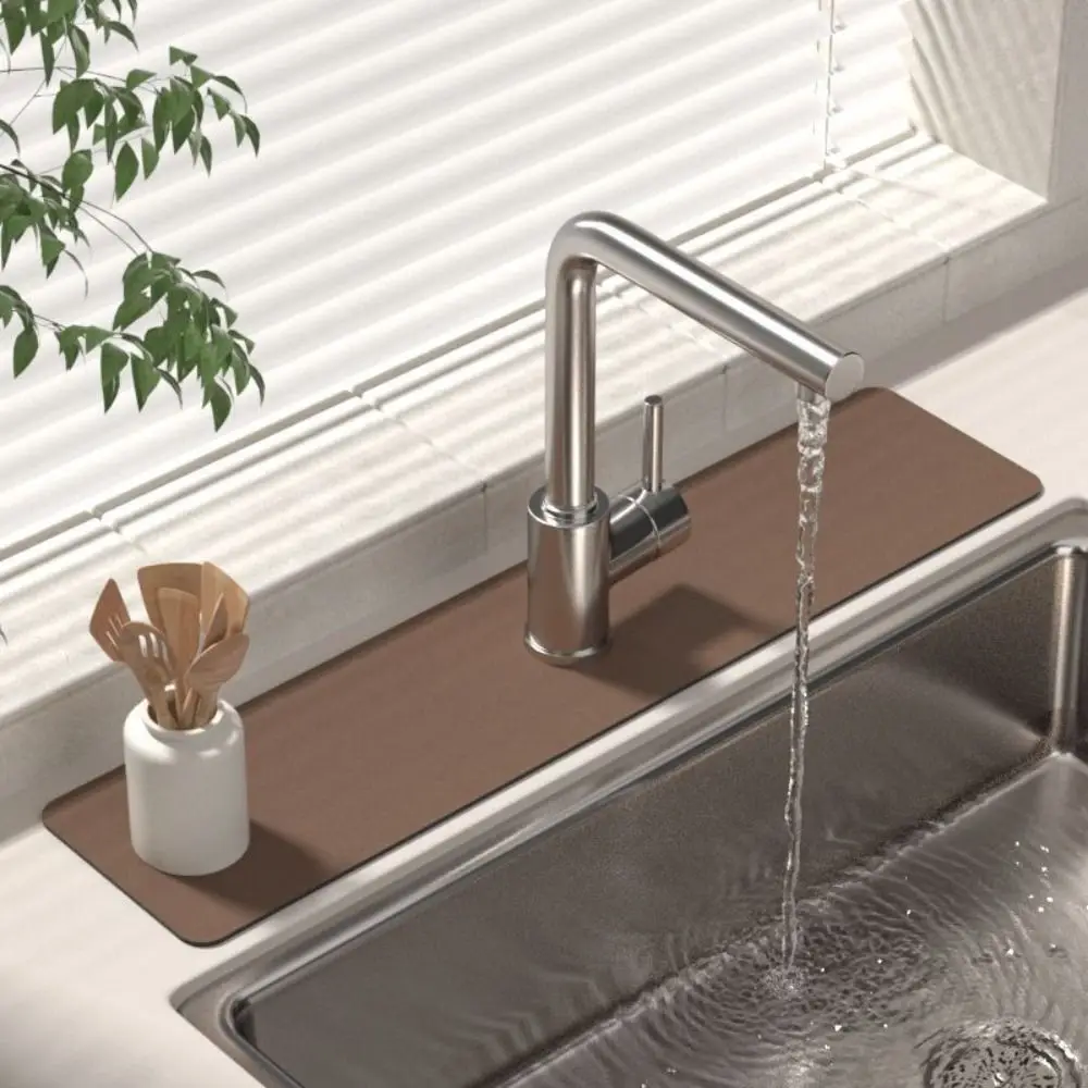 Diatomite Faucet Draining Mat Multifunction Convenient Non-Slip Absorbent Pad Splash Sink Splash Mats