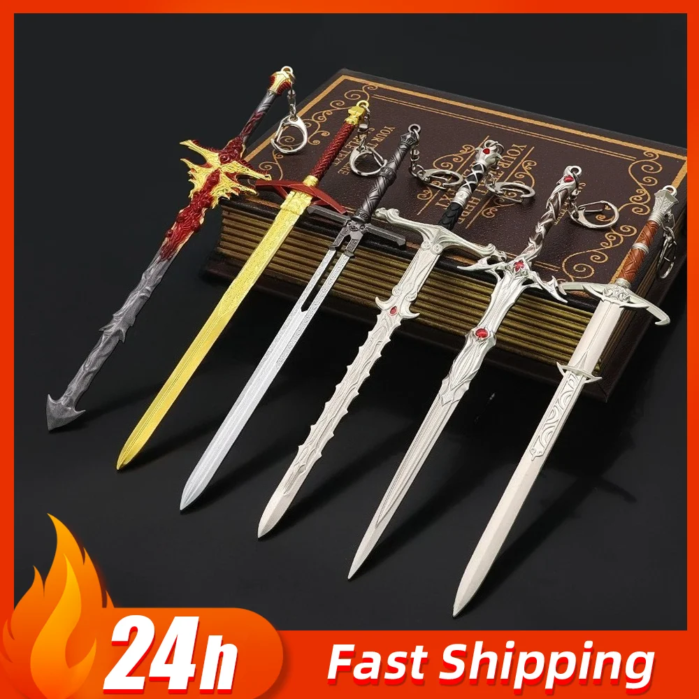 22cm Baldur's Gate 3 juego periférico Astral espada plateada Gies Yankee espada larga todo arma de Metal modelo decoración de escritorio juguete para regalo