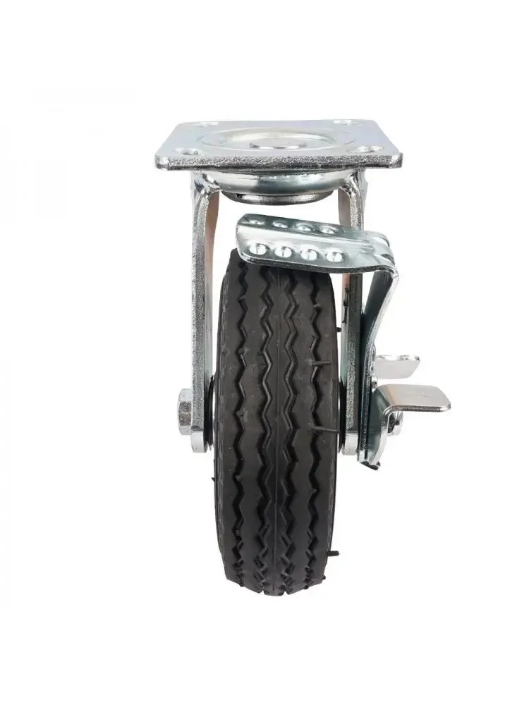 1 Pc Caster Heavy 6-inch Inflatable Directional Wheel Rubber Air Wear-resistant Hotel Luggage Cart Factory 3