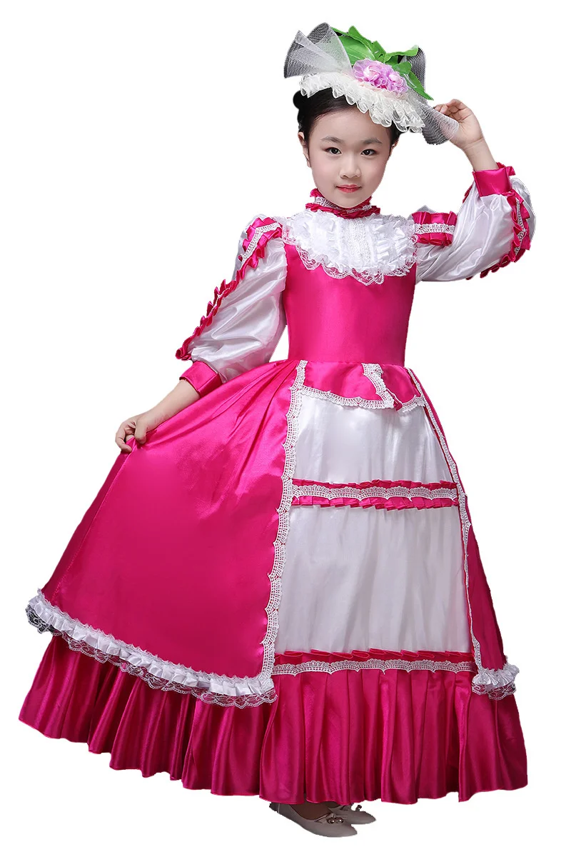 European Palace Retro Dress Girls abiti Vintage per ragazza Lolita Princess Ball Gown Kids Boutique Clothes abiti di compleanno