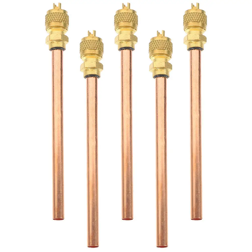 

5Pcs Copper Service Access Valves Refrigerator Air Conditioner Refrigerant Filling Check Valves Fridge Charging Repair Tool