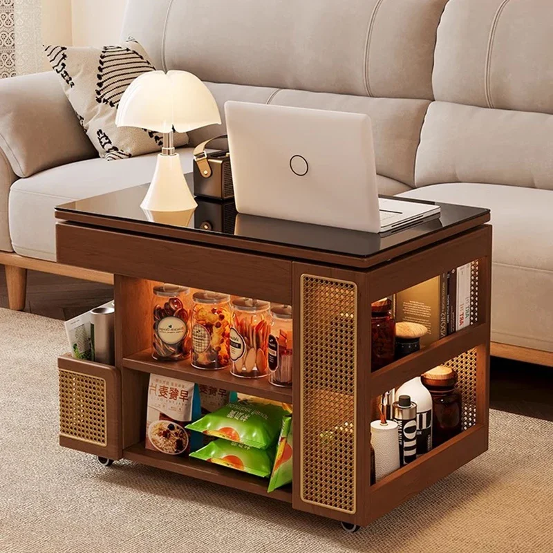طاولة القهوة العصرية خمر الحد الأدنى تخزين الحديثة متعددة الوظائف مركز الجدول تخزين تصميم ميسا دي سنترو سالا الأثاث #5