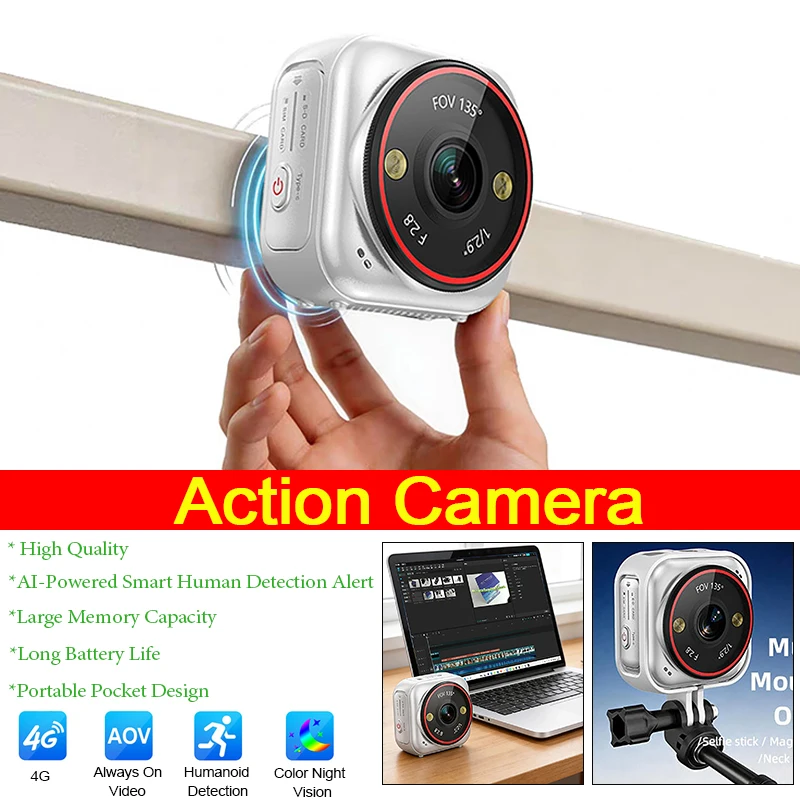 mini-telecamera-tascabile-4g-per-moto-registratore-ai-24-7-con-rilevamento-intelligente-delle-persone-e-allarme-per-sorveglianza-esterna