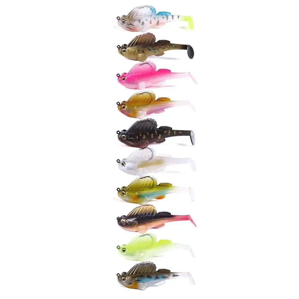 1pcs Silicone Dark Sleeper Wobbler Fishing Lure 7g 14g  Sinking Soft Lure Jig hook Swimbaits Bass Shad for Perch Tackle image 6