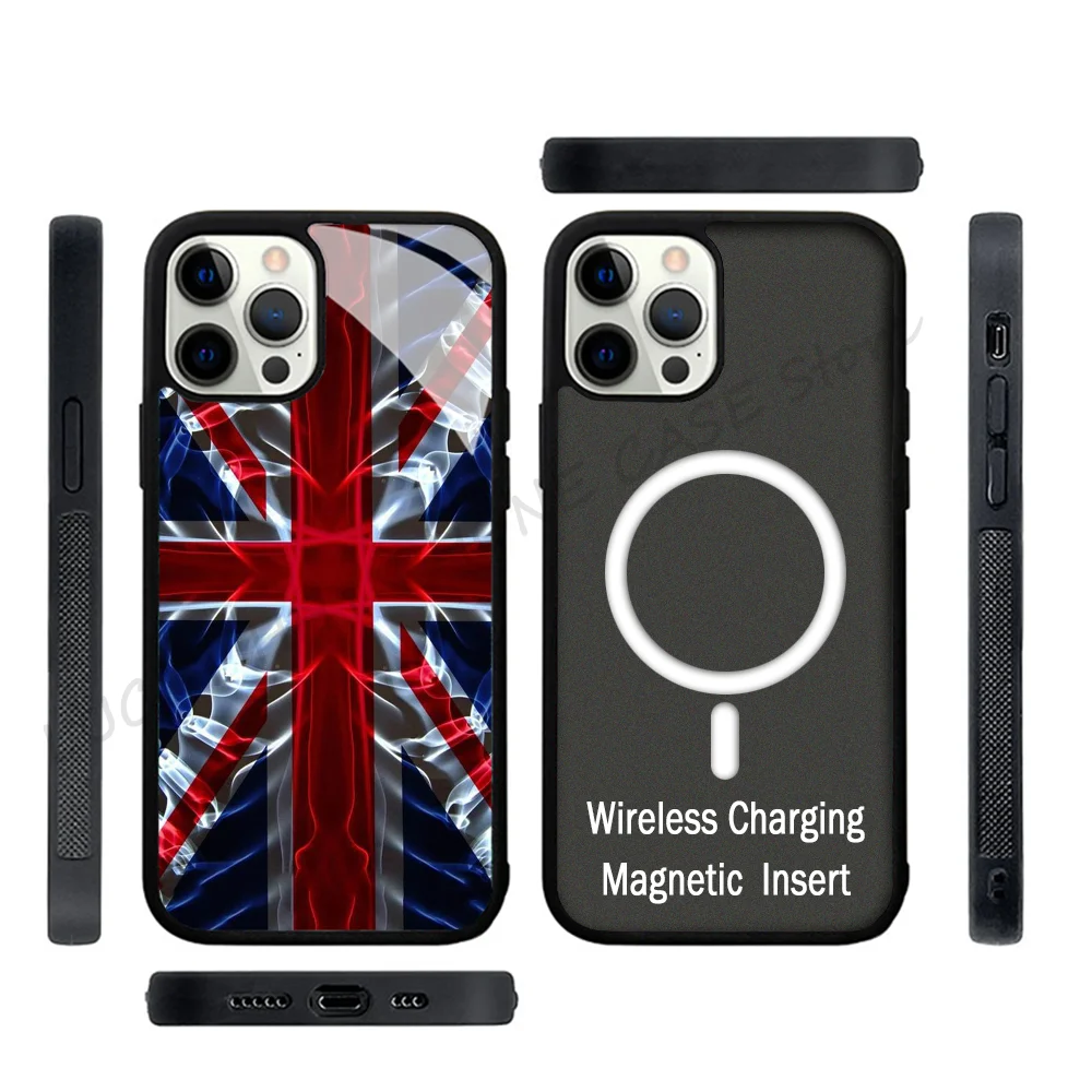 England British Uk Union Jack Flag Phone Case Phone Case Strong Magnetic For IPhone 15 14 13 Pro Max 11 12 Mini For Magsafe