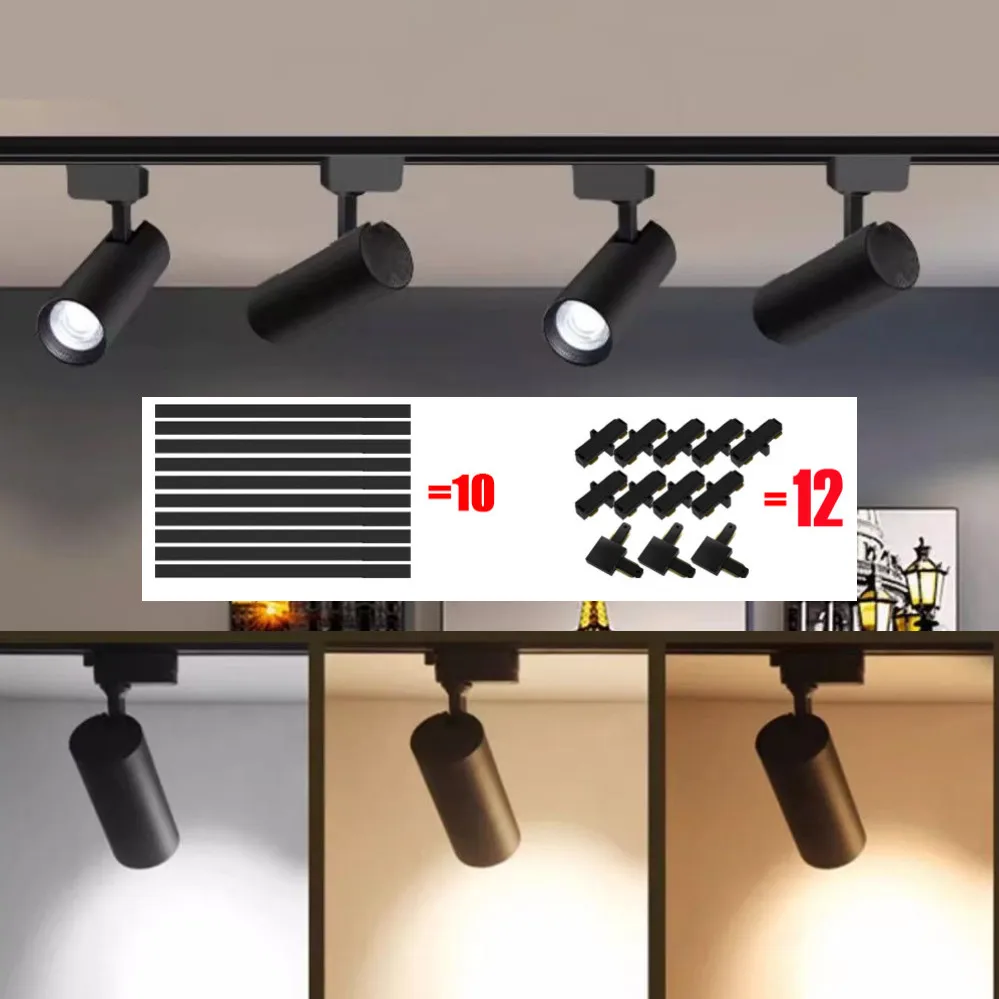 

LED Track Light Spotlight AC175-265V 10W 20W 30W Warm White Cool White COB Chip Indoor Outdoor For Home Modern Ceiling lamp