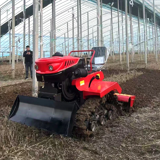 Agricultural Machinery Zhong Mei Cultivators and Tillers Diesel Farm Cultivator Garden Rotary Tiller Mini Crawler Tractor view 4